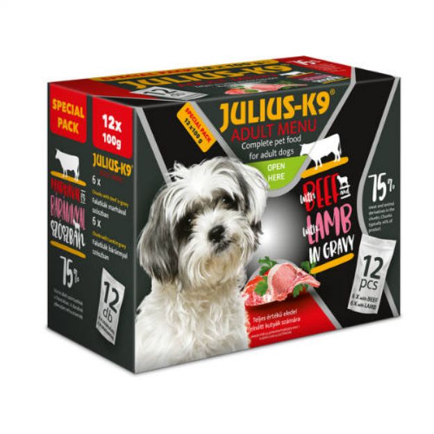 Kép JULIUS K-9 DOG SPECIAL PACK Marha & Bárány 12x100g